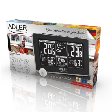 Adler | Weather station | AD 1175 | Black | White Digital Display 5
