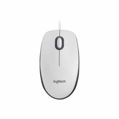 Logitech | Mouse | M100 | Wired | USB-A | White 1