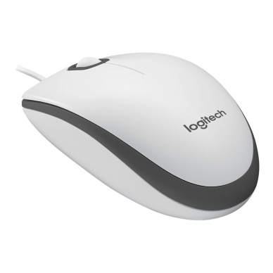 Logitech | Mouse | M100 | Wired | USB-A | White 2