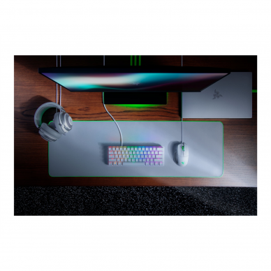 Razer | Huntsman Mini | Gaming keyboard | RGB LED light | US | Mercury White | Wired 8